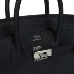 Hermes Birkin 25 Black Togo Palladium Hardware - Image 7