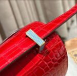 Herm&egrave;s Constance 19 gold buckle Ferrari red American alligator leather pure handmade custom - Image 6