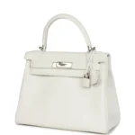 Hermes Kelly Retourne 28 White Clemence Palladium Hardware - Image 5