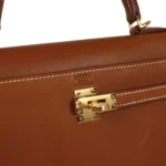Hermes Kelly Sellier 25 Fauve Barenia Gold Hardware - Image 7