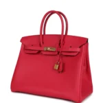 Hermes Birkin 35 Rose Extreme Epsom Gold Hardware - Image 5