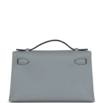 Hermes Kelly Pochette Gris Pantin Swift Palladium Hardware - Image 4