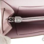 Hermes Kelly Wallet To Go Mauve Pale Epsom Palladium Hardware - Image 9