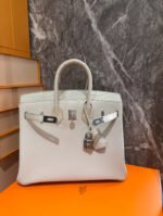Herm&egrave;s Glacier White 25-30 Touch Crocodile Leather - Image 3
