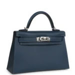 Hermes Kelly Sellier 20 Bleu de Prusse Epsom Palladium Hardware - Image 2