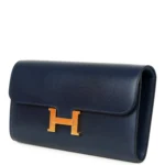 Hermes Rock Constance Wallet To Go Wallet To Go Bleu Abyss Box Gold Hardware - Image 6