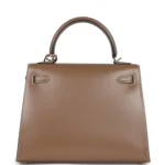 Hermes Kelly Sellier 25 Etoupe Tadelakt Palladium Hardware - Image 4
