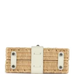 Hermes Mini Picnic Kelly 20 White Swift and Osier Wicker Palladium Hardware - Image 6