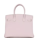 Hermes Birkin 30 Mauve Pale Clemence Palladium Hardware - Image 4