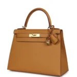 Hermes Kelly Sellier 28 Sesame Epsom Gold Hardware - Image 5