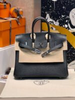 Herm&egrave;s Brikin 25-35 black silver buckle custom - Image 6