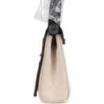 Hermes Herbag Zip 20 Mini Ecru and Beige Toile H Canvas and Ebene Vache Hunter Palladium Hardware - Image 3