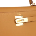 Hermes Kelly Sellier 28 Sesame Epsom Gold Hardware - Image 7