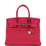 Hermes Birkin 30 Framboise Matte Alligator Togo Touch Palladium Hardware