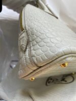 Bolide Mini 18CM Matte crocodile leather beige - Image 6