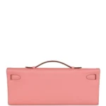 Hermes Kelly Cut Rose Confetti Epsom Palladium Hardware - Image 4