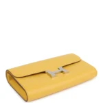 Hermes Constance To Go Wallet Jaune Ambre Evercolor Palladium Hardware - Image 6