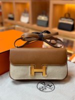 Hermes Constance elan CC37 gold brown with gold buckle, epoxied leather K engraving - Image 2