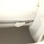 Hermes Kelly Retourne 28 White Clemence Palladium Hardware - Image 9