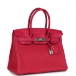 Hermes Birkin 30 Framboise Matte Alligator Togo Touch Palladium Hardware - Image 2