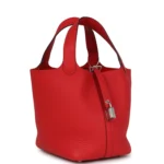Hermes Picotin Lock 18 Rouge Radieux Clemence Palladium Hardware - Image 2