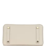 Hermes Birkin 25 Craie Togo Gold Hardware - Image 6