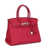 Hermes Birkin 30 Framboise Togo Palladium Hardware - Image 2