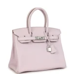 Hermes Birkin 30 Mauve Pale Clemence Palladium Hardware - Image 2