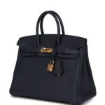 Hermes Birkin 25 Bleu Nuit Togo Gold Hardware - Image 3