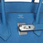 Hermes Birkin 35 Mykonos Clemence Palladium Hardware - Image 7