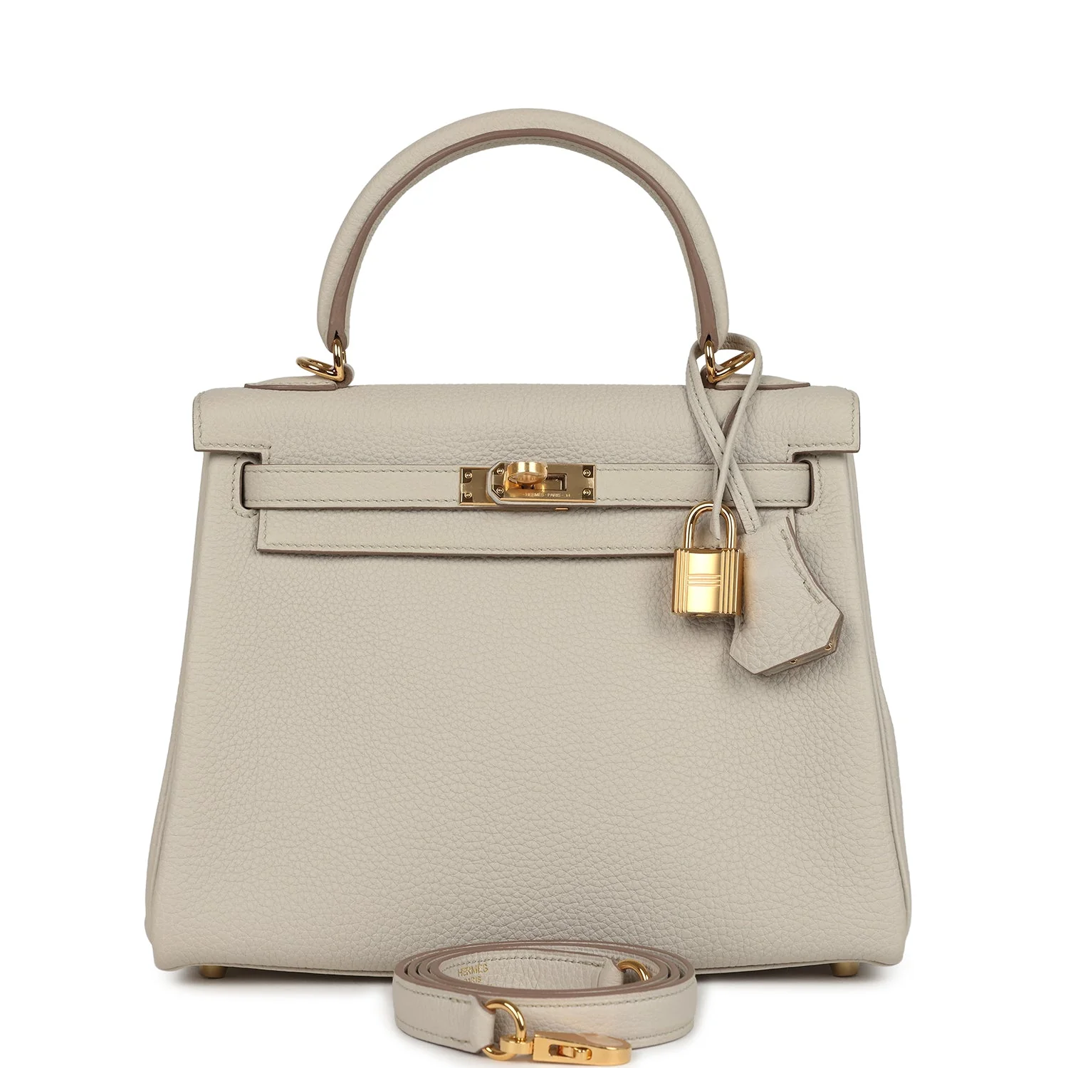 94F4E28D-EE50-8AC9-71B3-F760BD8044F1.webp Hermes Kelly Retourne 25 Beton Togo Gold Hardware - Image 1