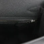 Hermes Kelly Sellier 25 Black Epsom Palladium Hardware - Image 9