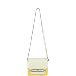 Hermes Mini Sac Roulis Bi-color White and Lime Evercolor Palladium Hardware - Image 7