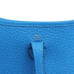 Hermes Evelyne TPM New Bleu Hydra Clemence Gold Hardware - Image 7