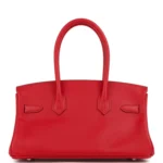 Hermes Shoulder Birkin Light 29 Rouge Radieux Evercolor Palladium Hardware - Image 4