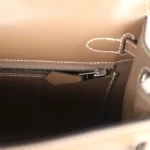 Hermes Kelly Sellier 25 Etoupe Tadelakt Palladium Hardware - Image 9