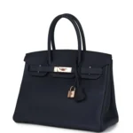 Hermes Birkin 30 Bleu Nuit Togo Rose Gold Hardware - Image 5