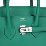 Hermes Birkin 25 Vert Vertigo Verso Swift Palladium Hardware - Image 7