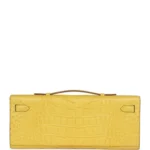 Hermes Kelly Cut Mimosa Matte Alligator Palladium Hardware - Image 4