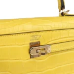 Hermes Kelly Retourne 25 Mimosa Matte Alligator Permabrass Hardware - Image 7