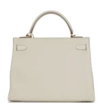 Hermes Kelly Retourne 32 Craie Togo Gold Hardware - Image 5