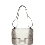 Hermes Constance 1-24 Himalaya Matte Niloticus Crocodile Palladium Hardware - Image 7