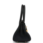 Hermes Shoulder Birkin Light 29 Black Swift and Bleu Indigo Denim Gold Hardware - Image 3