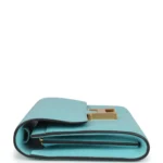 Hermes Constance Wallet To Go Bleu Atoll Epsom Gold Hardware - Image 3