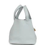 Hermes Picotin Lock 22 Bleu Pale Clemence Gold Hardware - Image 3