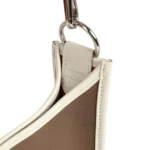 Hermes Neo Evelyne PM Etoupe Officier Canvas and Gris Pale Swift Palladium Hardware - Image 8