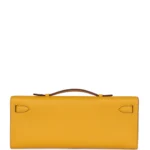 Hermes Kelly Cut Jaune Ambre Swift Gold Hardware - Image 4