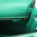Hermes Kelly Retourne 28 Vert Vertigo Clemence Gold Hardware - Image 9