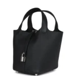 Hermes Picotin Lock 18 Black Clemence Palladium Hardware - Image 3