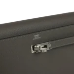 Hermes Kelly Wallet To Go Gris Meyer Epsom Palladium Hardware - Image 7